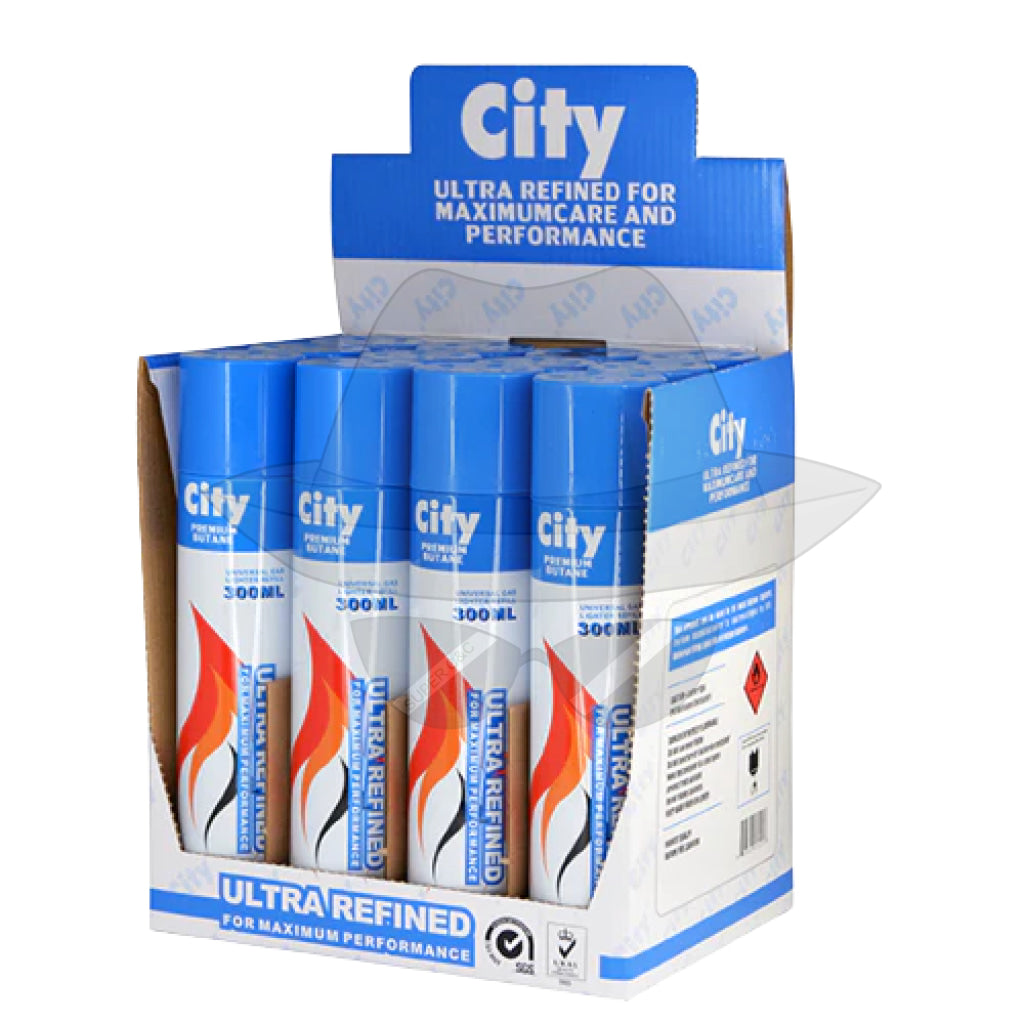 City 7X 300ml Refined Butane-12ct