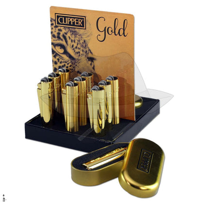 Clipper Metal Lighter With Case-12ct