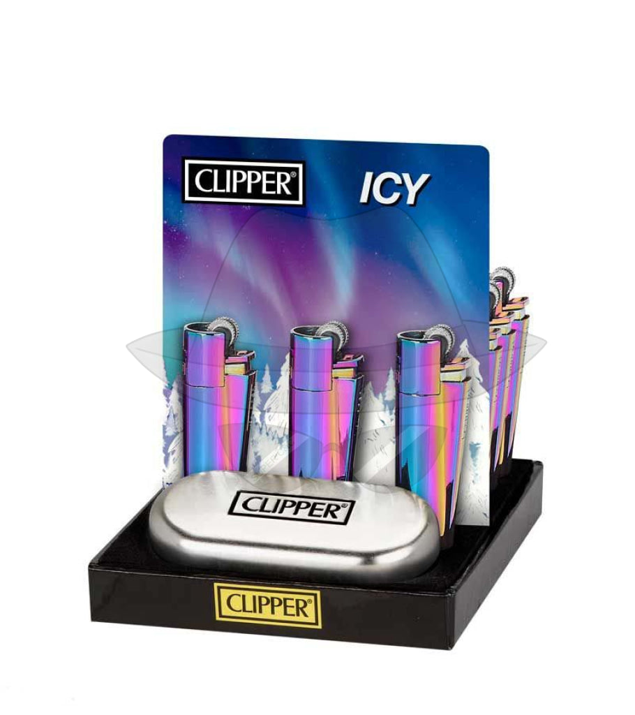 Clipper Metal Lighter With Case-12ct