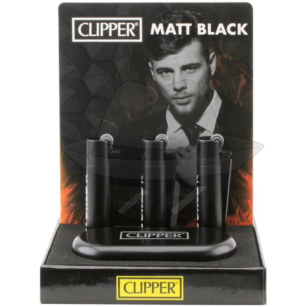 Clipper Metal Lighter With Case-12ct