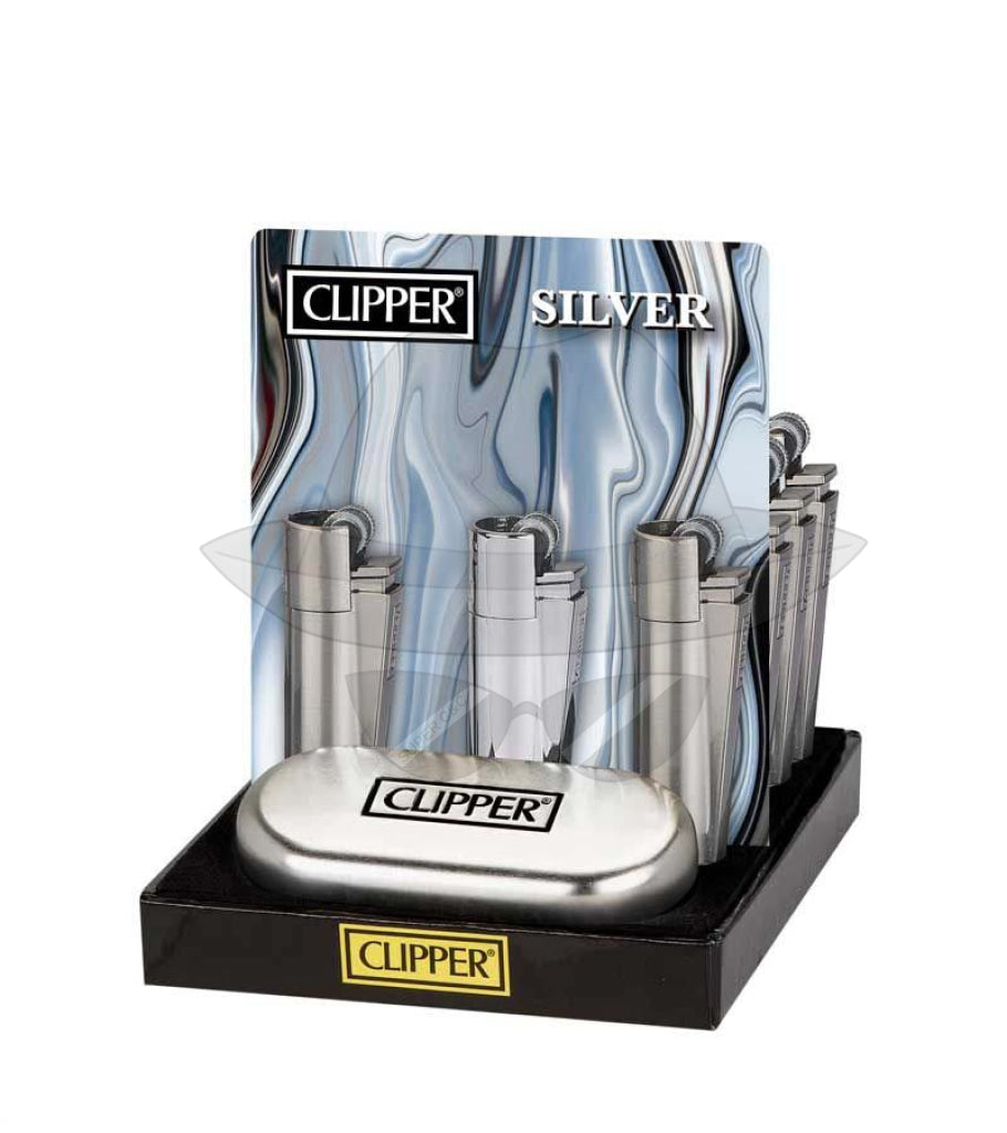 Clipper Metal Lighter With Case-12ct