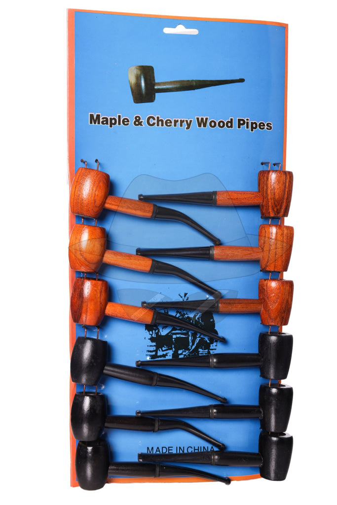 CP103 / Maple & Cherry Wood Pipes 12pcs / 50113