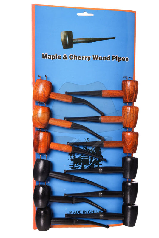 CP103 / Maple & Cherry Wood Pipes 12pcs / 50113