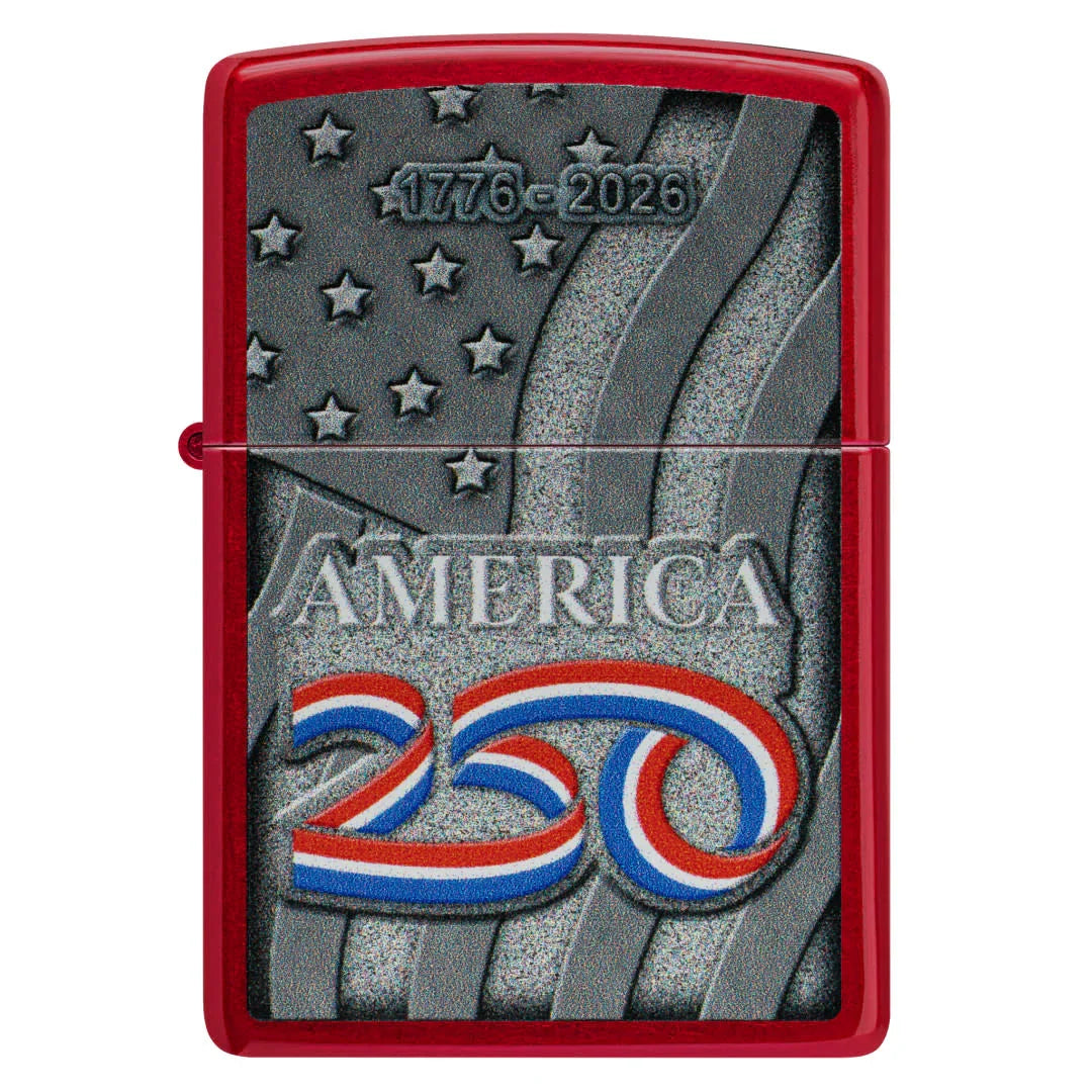 #018 ZIPPO OIL LIGHTER:  America250 Stars and Stripes Design