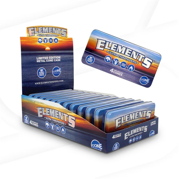 Elements Tin Box 4pk Cone
