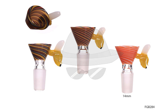 FGB284 14" Male US Candy Banana Glass Bowl