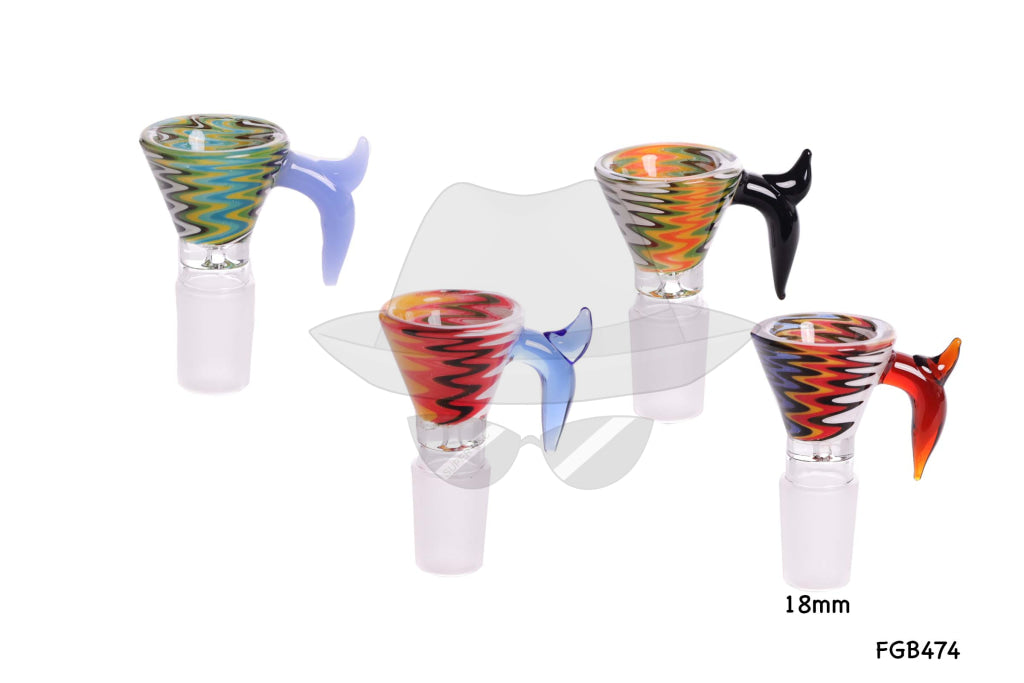FGB474 18mm Male Wig Wag handle Bowl