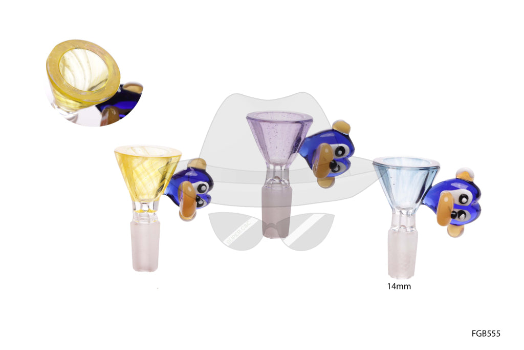 FGB555 14mm Male Monkey Design Glass Bowl