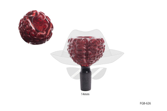 FGB626 14" Male Brain Design Glass Bowl