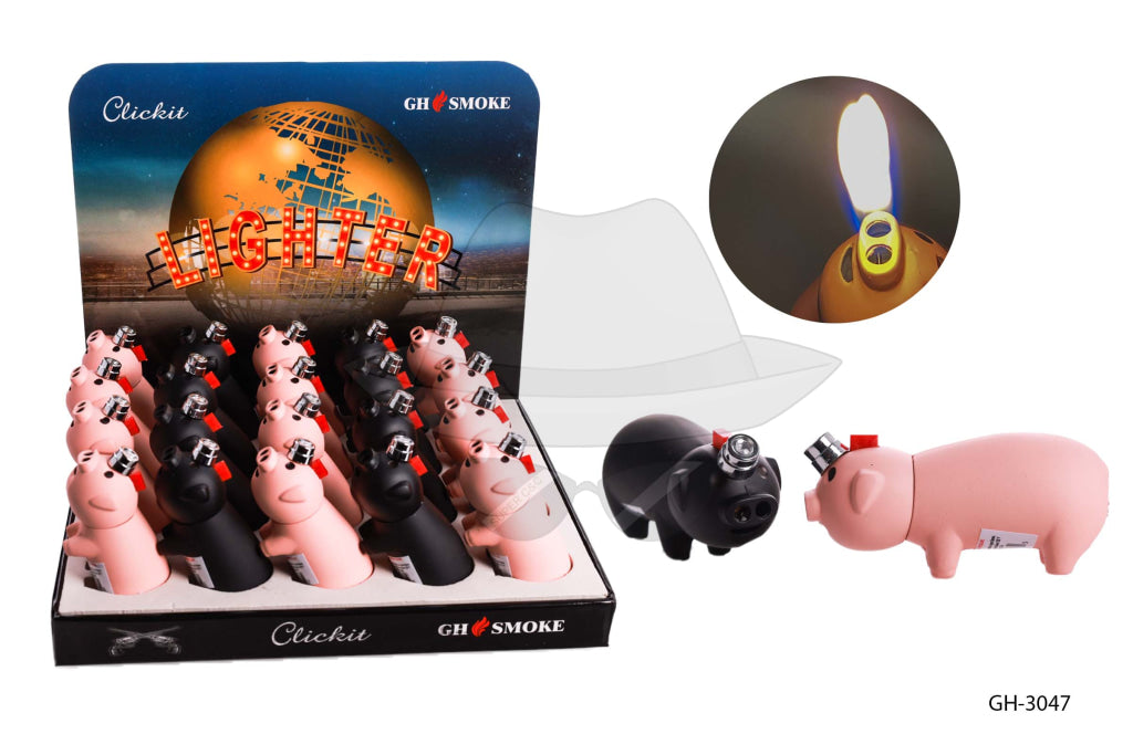 GH-3047 Click  Double Flame Lighterv-20ct