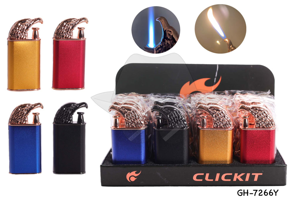 GH-7266Y  Single Torch&Flame Lighter-20ct