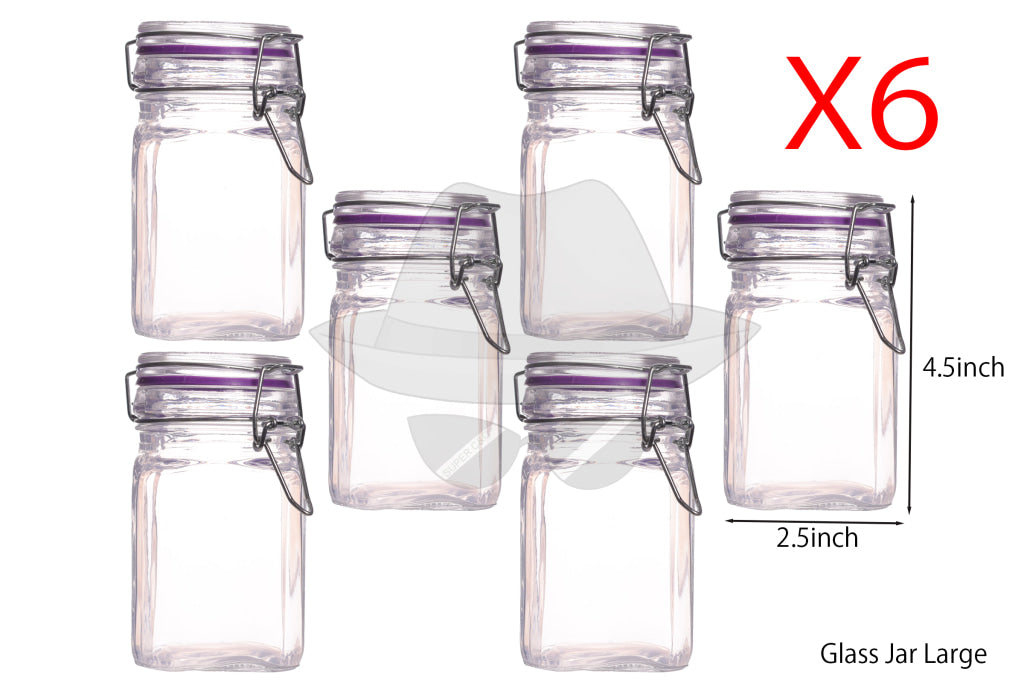 Glass Jar Large -6pcs