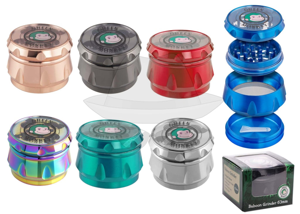 GREEN MONKEY BABOON CROWN GRINDER - 63MM