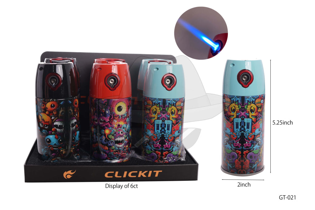 GT-021 Monster Spray Can Torch Lighter-6ct
