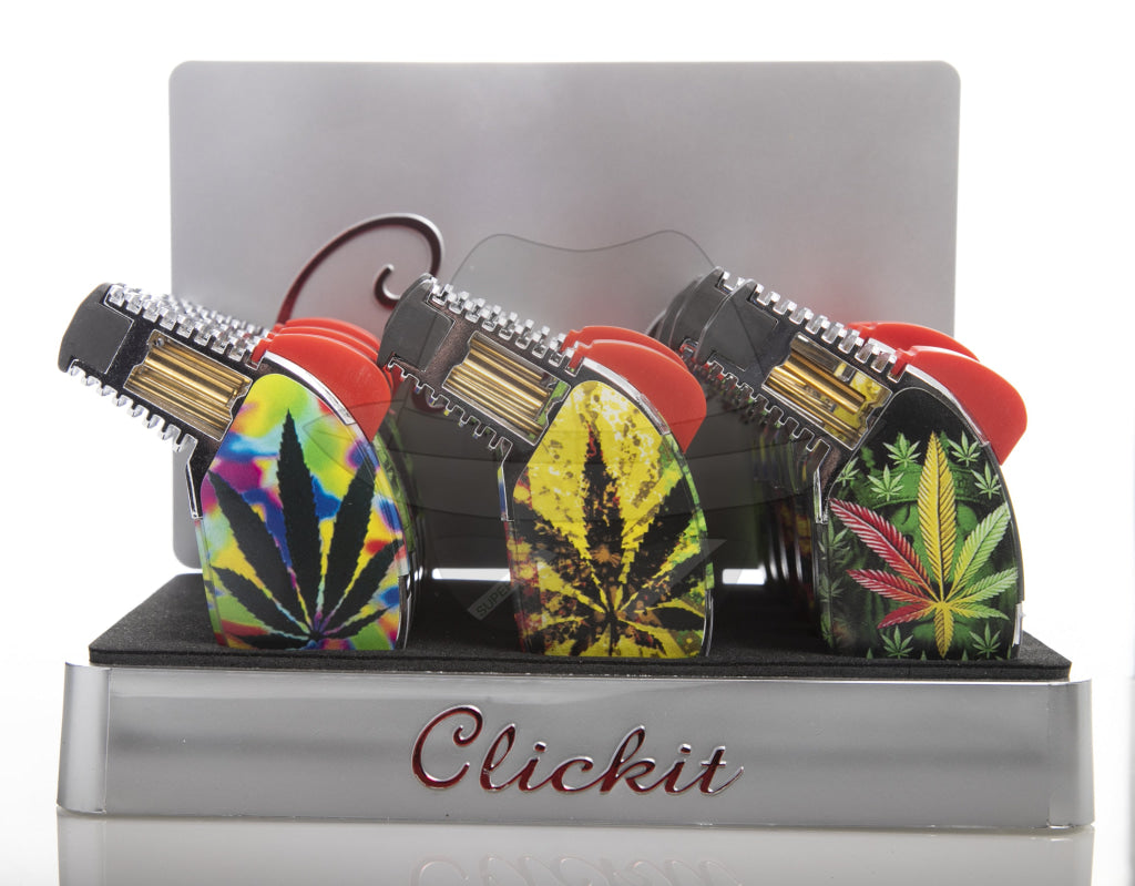 GT016B CLICKIT LEAF TORCH DISPLAY OF15PC