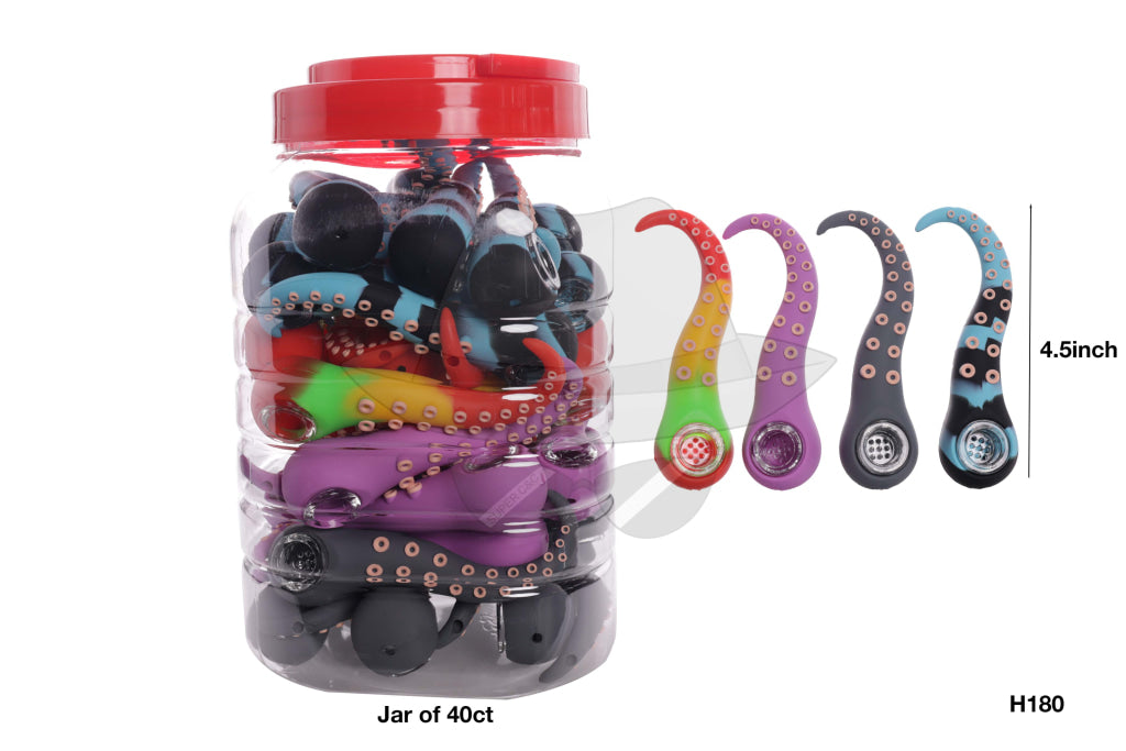 H180 Octopus Silicone Hand Pipe