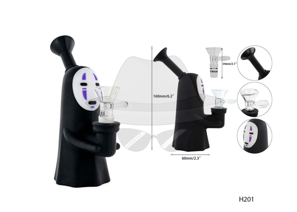 H201 Kaonashi Silicone Water Pipe