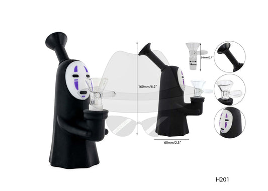 H201 Kaonashi Silicone Water Pipe