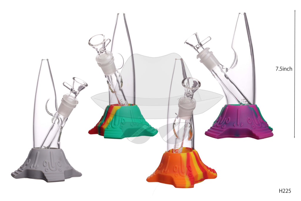 H225 Silicone Glass  Water Pipe