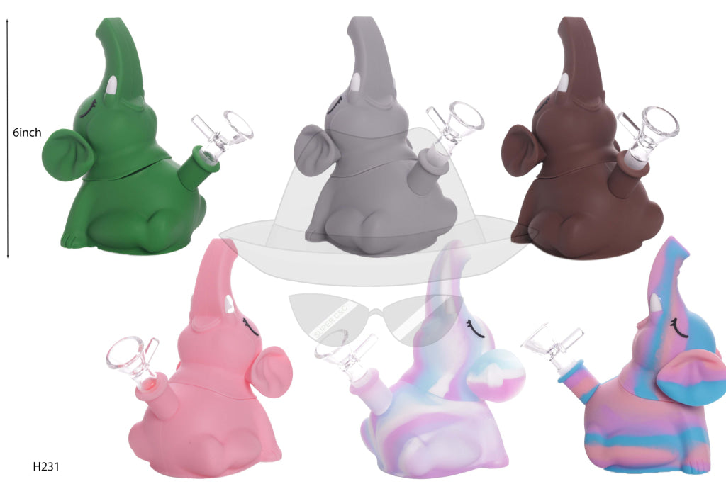 H231 Elephant Silicone Water Pipe
