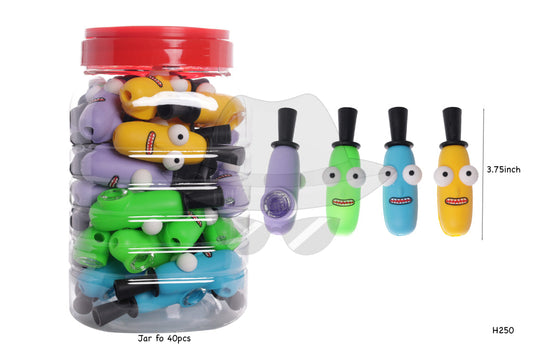 H250 Silicone Hand Pipe Jar of 40pcs