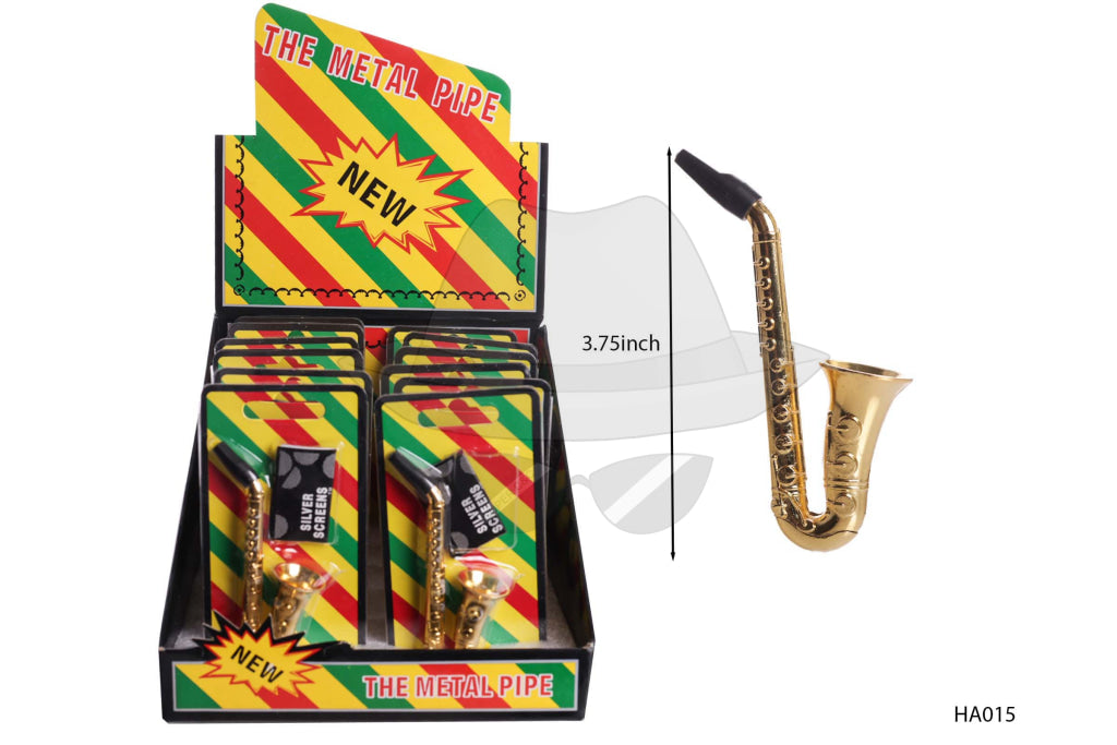 HA015  Saxophone Metal Pipe-12ct