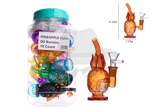 JAR OF 18 Pineapple Glass Water Pipe
