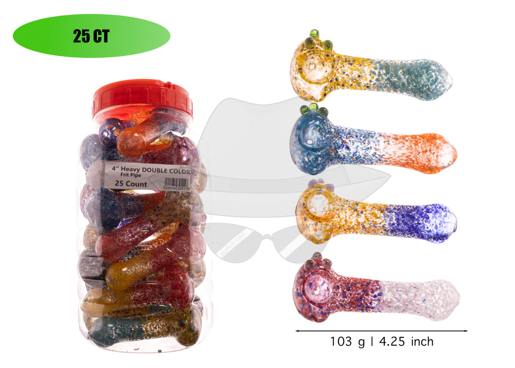 Jar of 25ct Double Color Hand Pipe