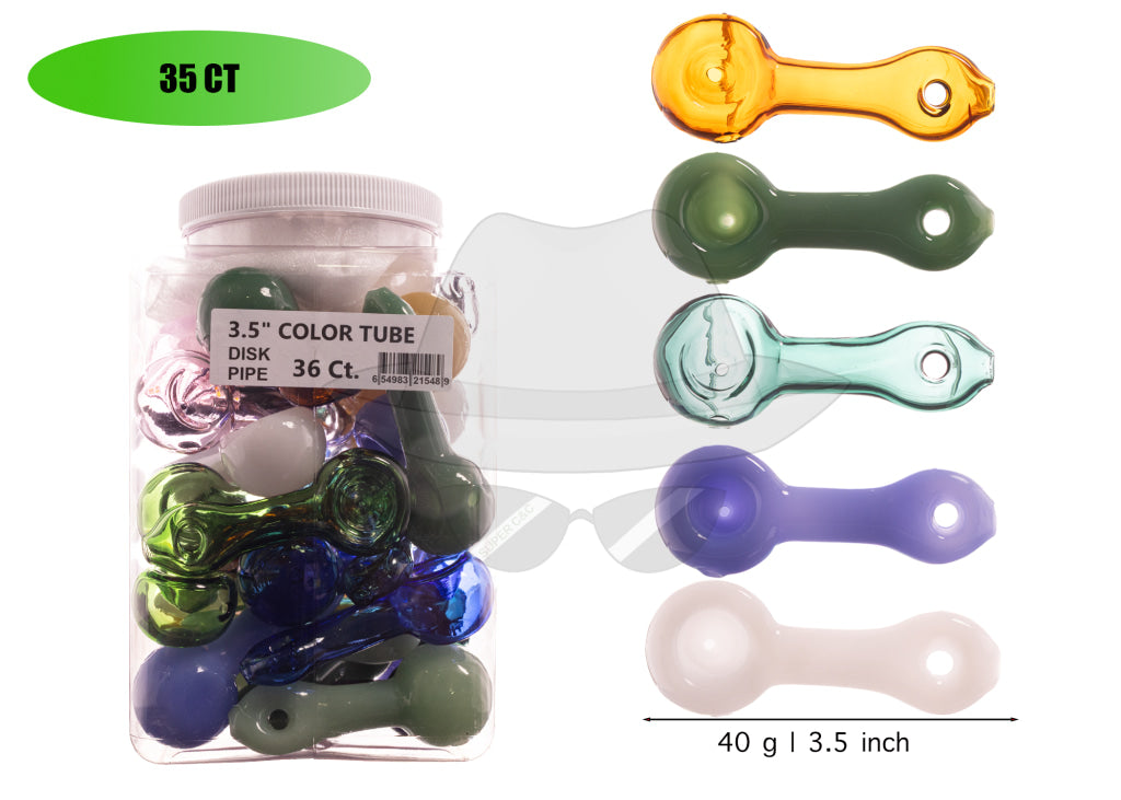 Jar of 36ct Color Tube Hand Pipe