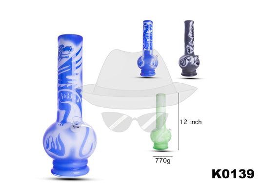 K0139 12 INCH SOFTGLASS WATER PIPE