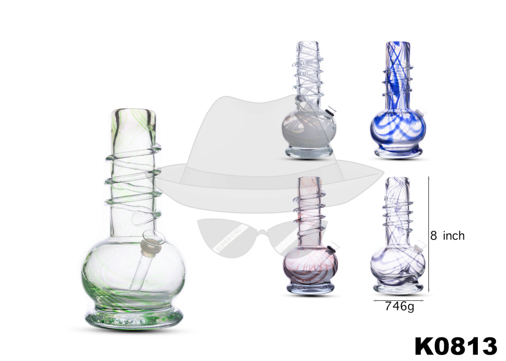 K0813 8 INCH SOFTGLASS WATER PIPE