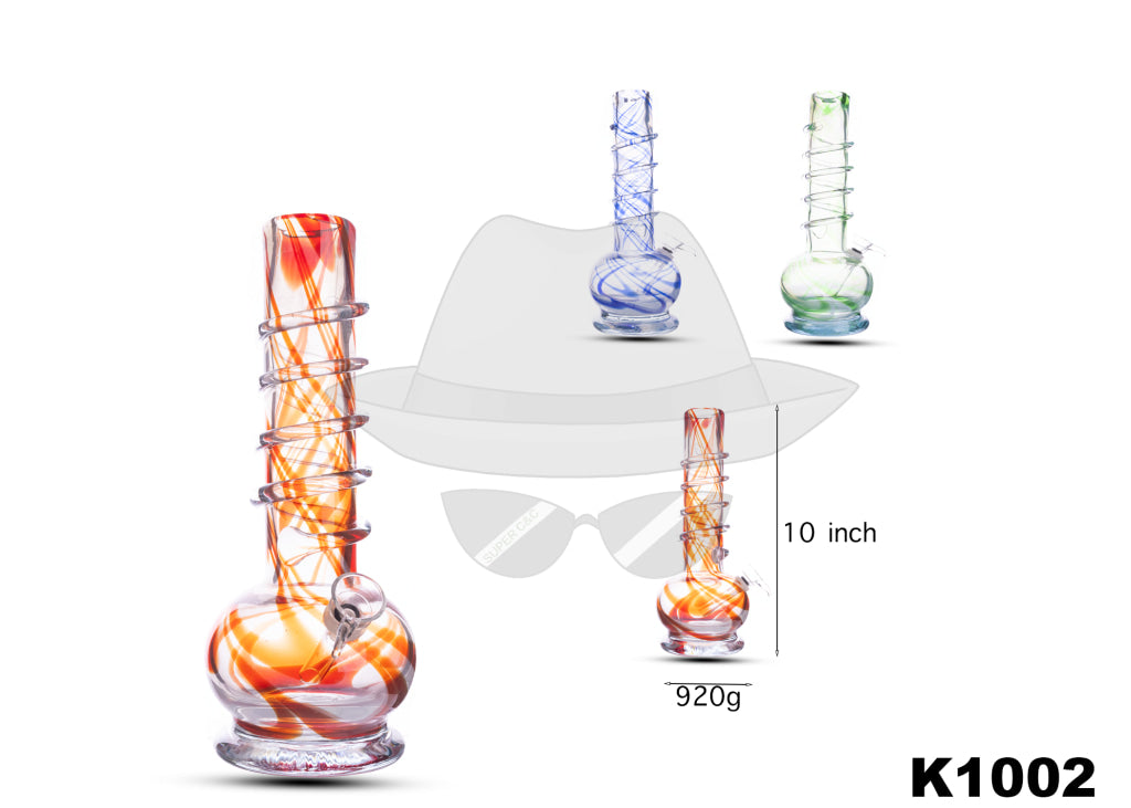 K1002 10 INCH SOFTGLASS WATER PIPE