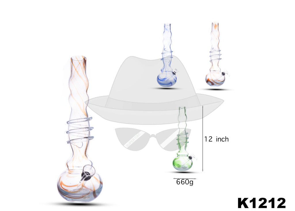 K1212 12 INCH SOFTGLASS WATER PIPE