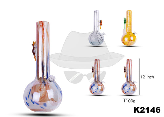 K2146 12 INCH SOFTGLASS WATER PIPE