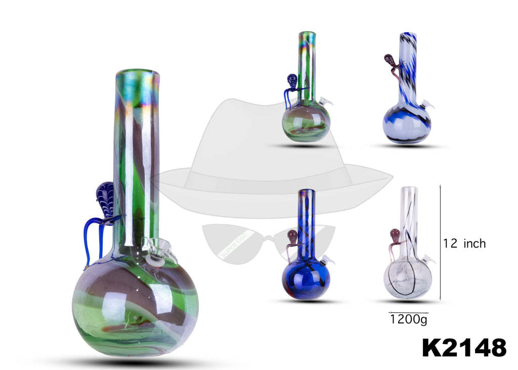 K2148 12 INCH SOFTGLASS WATER PIPE