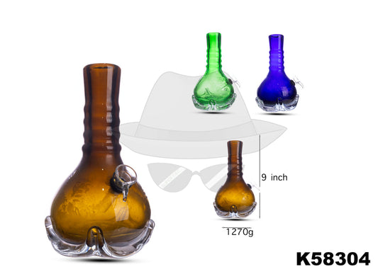 K58304 9 INCH SOFTGLASS WATER PIPE