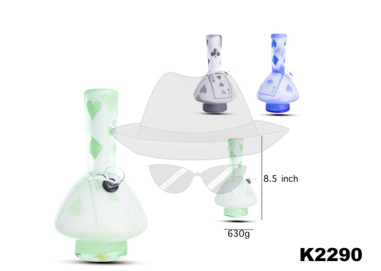 K6190 8.5 INCH SOFTGLASS WATER PIPE