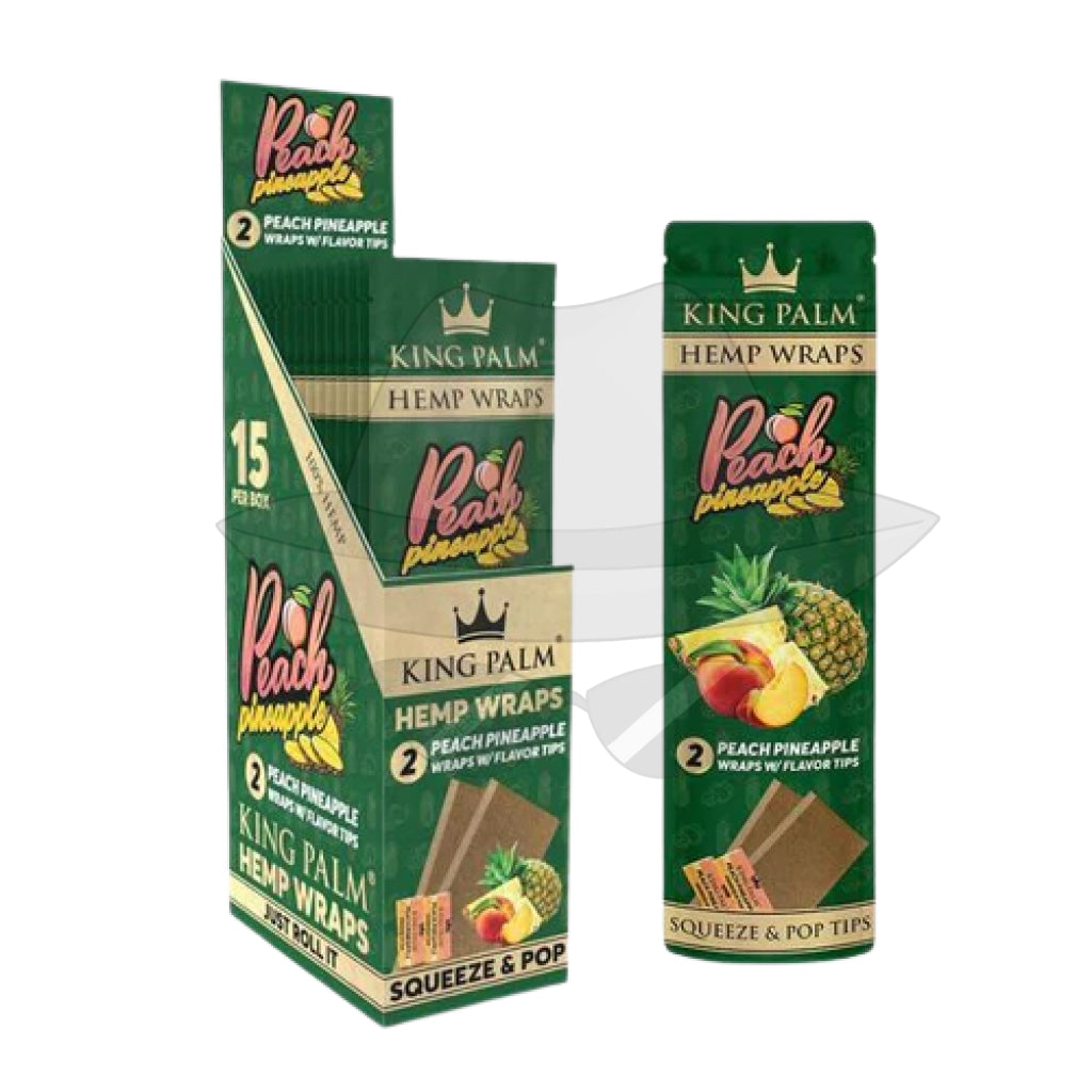 KING PALM 2PK HEMP WRAPS 15CT DISPLAY