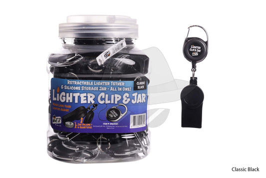 Lighter Clip & Jar Classic Black-24ct