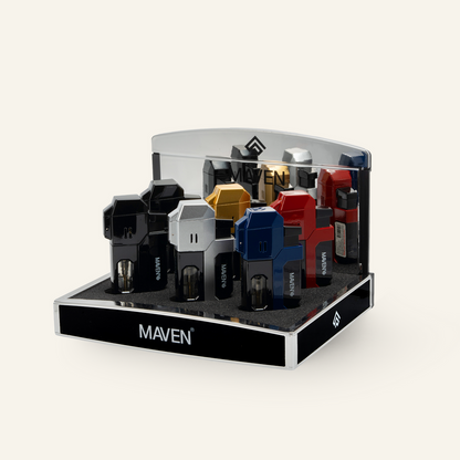 Maven Fairmont Single Jet Cigar Torch Lighter — 6ct Display