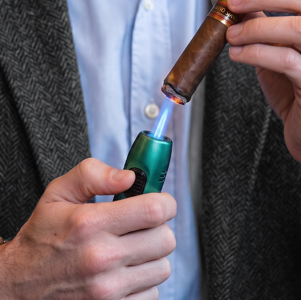 Maven Monaco Single Jet Cigar Torch Lighter — 9ct Display