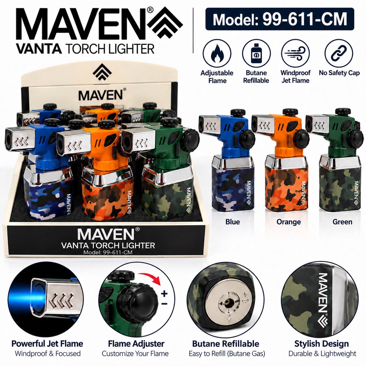 Maven Vanta Torch Lighter – Model 99-611-CM