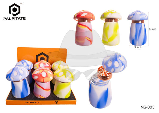 MG-095 Silicone Jar & 3 part Grinder - 6ct