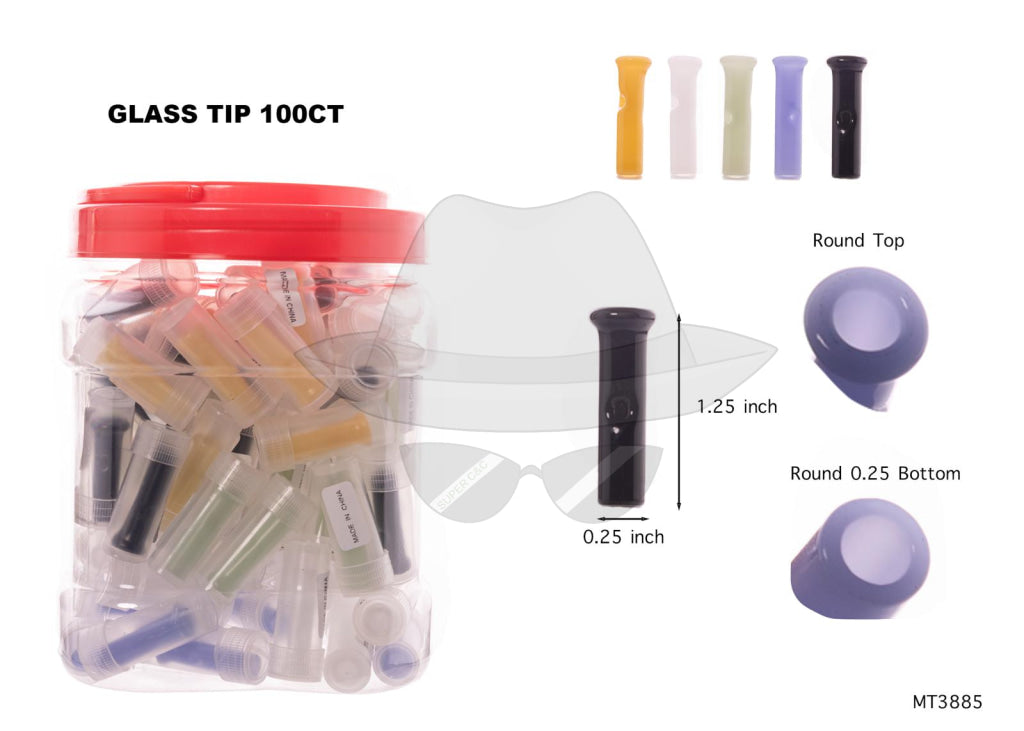 MT3885 / Glass Tip 100pcs Jar