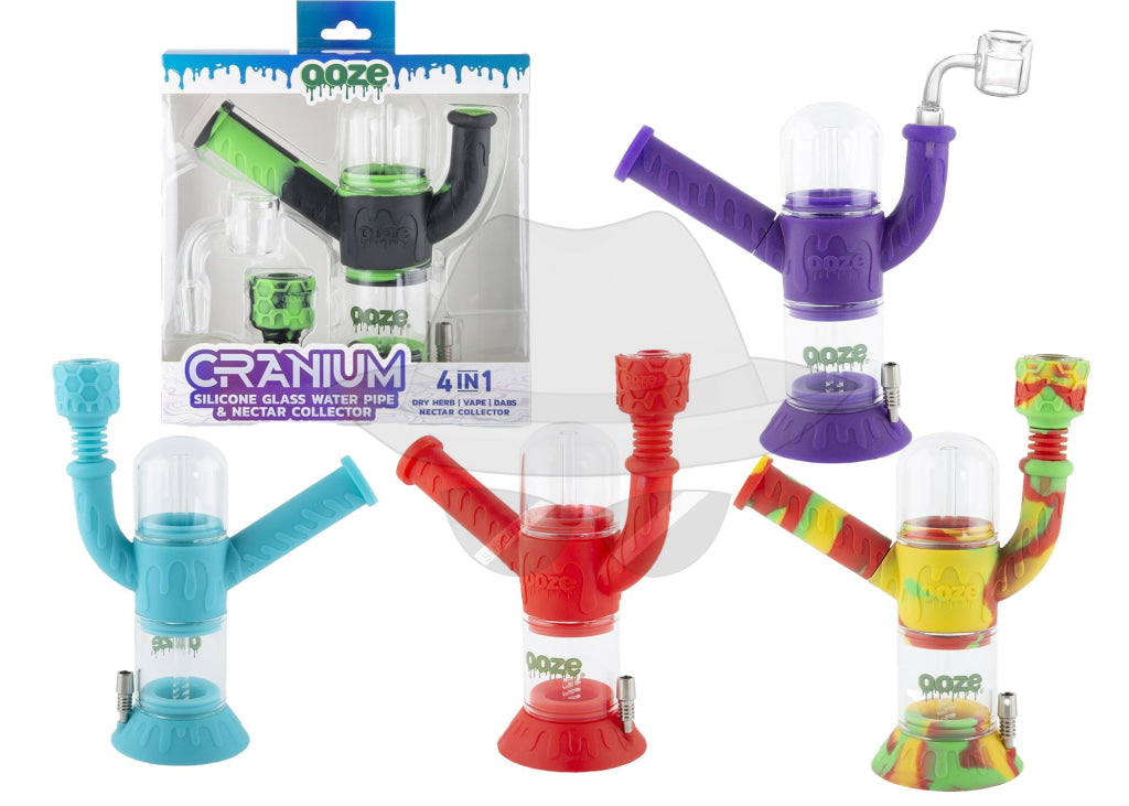 OOZE CRANIUM SILICONE WATER PIPE & NECTAR COLLECTOR 4in1