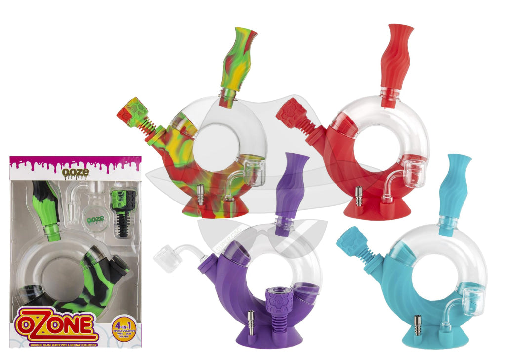 OOZE OZONE SILICONE WATER PIPE & NECTAR COLLECTOR