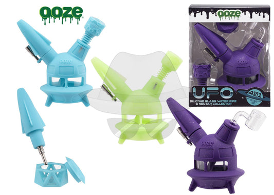 OOZE UFO SILICONE WATER PIPE & NECTAR COLLECTOR