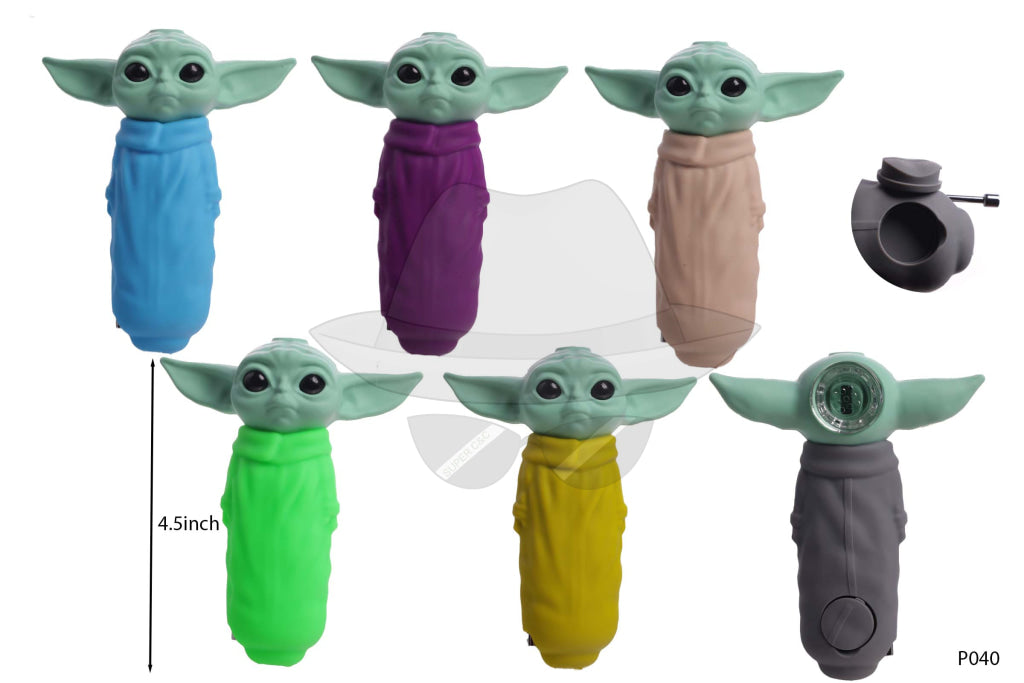 P040 Baby Yoda Silicone Hand Pipe