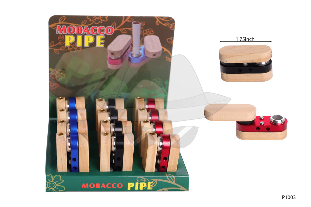 P1003 Monkey Wooden Pipe -12ct