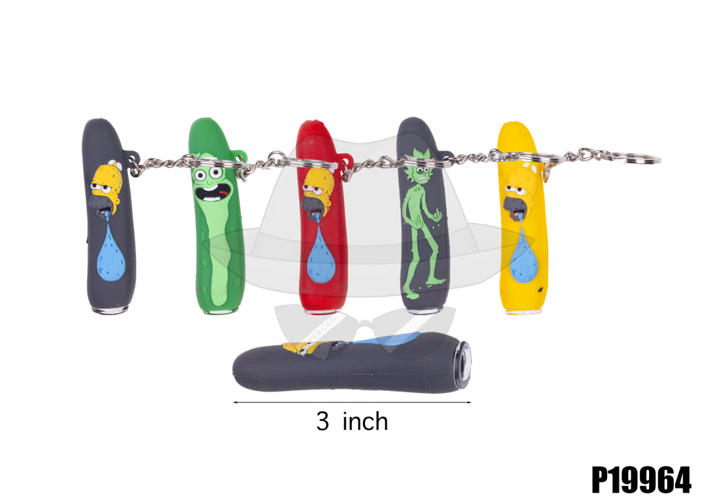 P19964 Keychain Silicone Hand Pipe